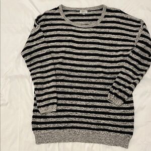 PJ Salvage Black and Gray Striped Sweater